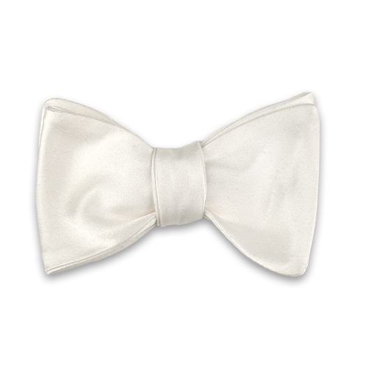 O'Connell's Silk Satin Bow Tie - White (113710)