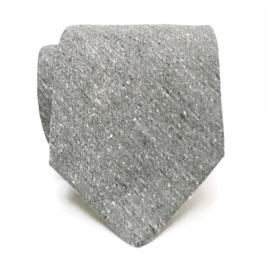 O'Connell's Silk & Wool Twill Tie - Grey Heather (94882)