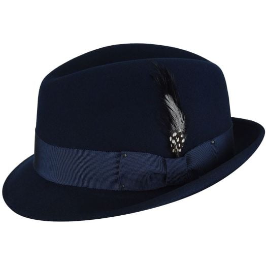 Bailey Soft Wool Felt Fedora - Navy