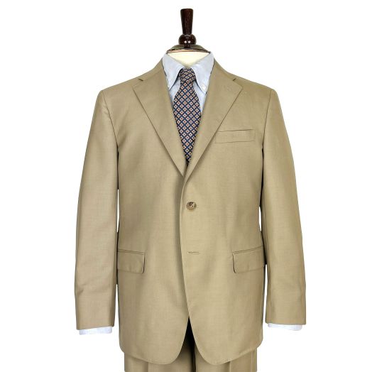 O'Connell's Solid Tan Worsted Wool Suit