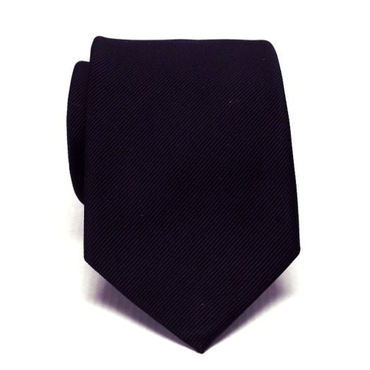 O'Connell's Solid Woven Twill Tie - Black (3) (50932)