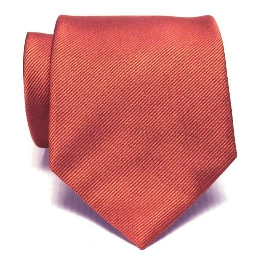 O'Connell's Solid Woven Twill Tie - Rust (50934)