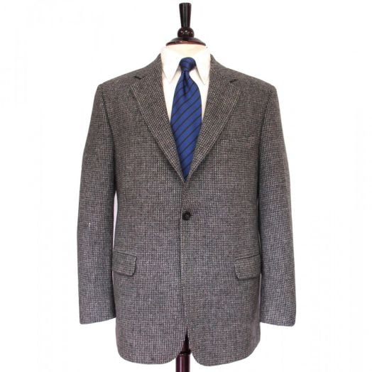 O'Connell's Sport Coat - Harris Tweed - Grey & Brown Minicheck