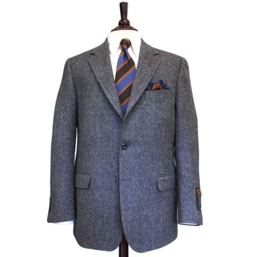 O'Connell's Sport Coat - Magee 'Donegal Mist' Tweed - Charcoal Blue