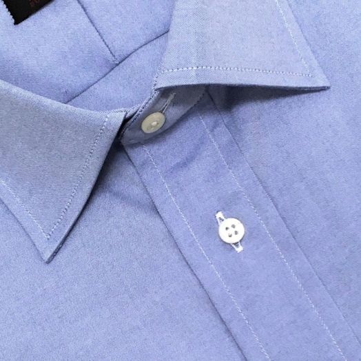 O'Connell's Spread Collar Dress Shirt - Pinpoint Oxford - Blue