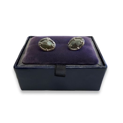 O'Connell's Sterling Silver Cufflinks - Antique Oval (24486)