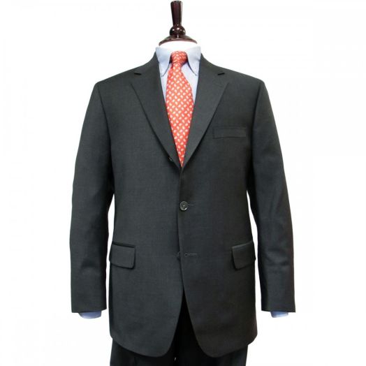 O'Connell's Suit - Worsted Wool Serge - Dark Charcoal