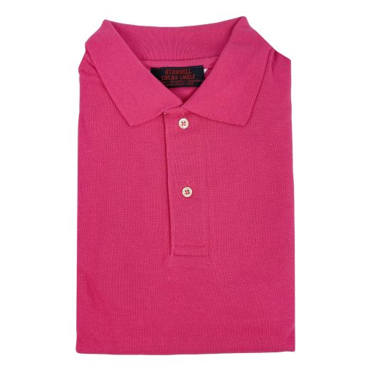 O'Connell's Trim Fit 2-button Polo Shirt - Fuchsia