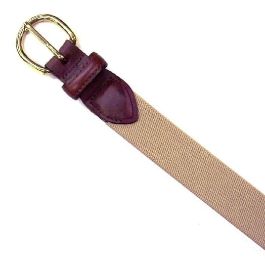 O'Connell's Twillastic Stretch Belt - Khaki (Round Buckle)