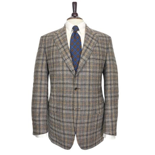 O'Connell's Unconstructed Wool & Cashmere Sport Coat - Autumn Plaid