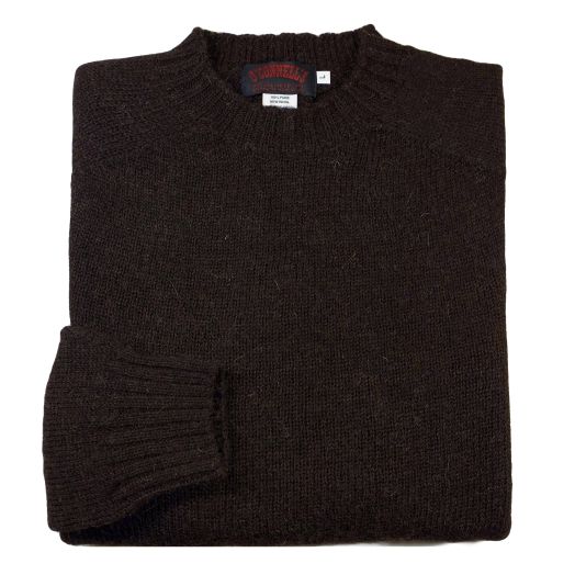O'Connell's Undyed Shetland Wool 'Voe True' Sweater - Black (Brown)