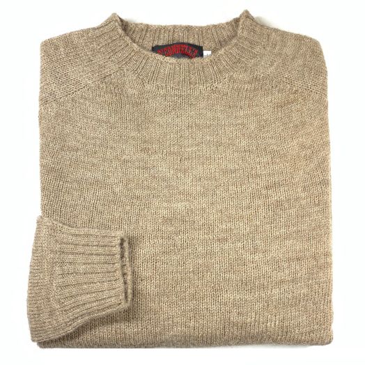 O'Connell's Undyed Shetland Wool 'Voe True' Sweater - Fawn