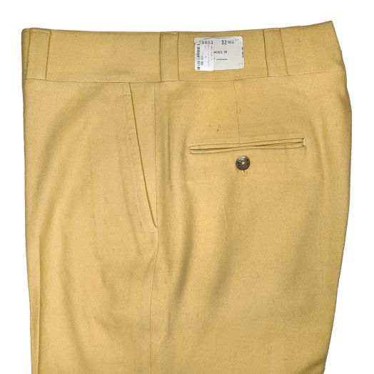 O'Connell's Vintage Melton Wool Flannel Trousers - Butter
