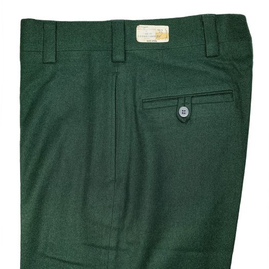 O'Connell's Vintage Melton Wool Flannel Trousers - Forest Green