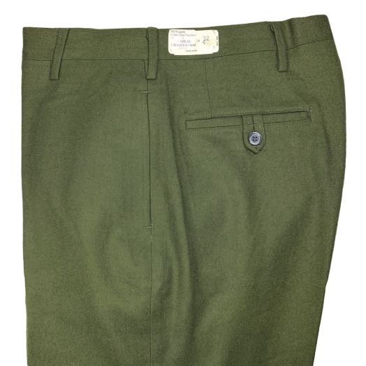O'Connell's Vintage Melton Wool Flannel Trousers - Olive