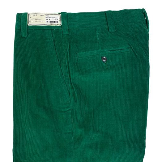 O'Connell's Vintage Plain Front Mini Corduroy Trousers - Kelly