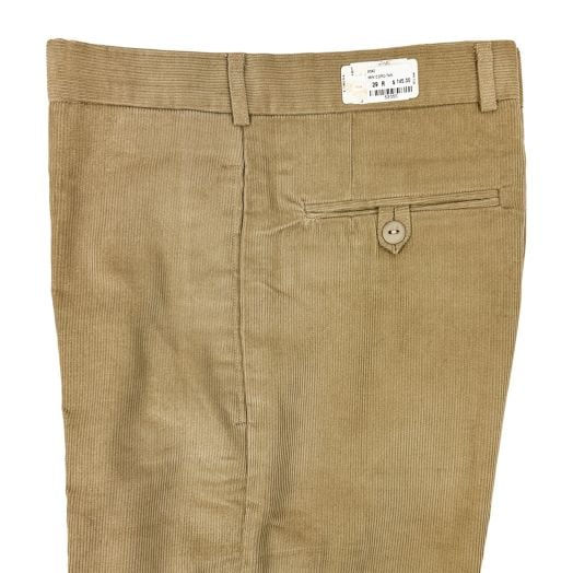 O'Connell's Vintage Plain Front Mini Corduroy Trousers - Tan