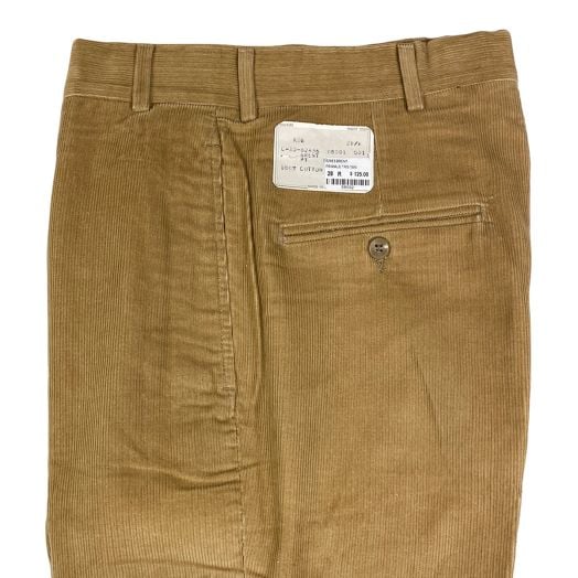 O'Connell's Vintage Plain Front Pinwale Corduroy Trousers - Tan