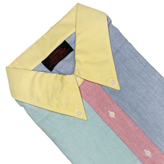 O'Connell's Vintage Short Sleeve Cotton 'Country Chambray' Sport Shirt - Patch (Mlti1)