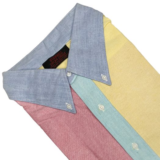 O'Connell's Vintage Short Sleeve Cotton 'Country Chambray' Sport Shirt - Patch (Mlti2)