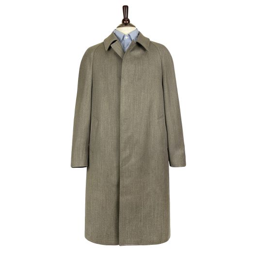 O'Connell's Waterproof Covert Raincoat - Brown Olive