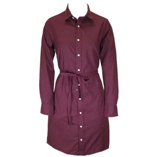 O'Connell's Brushed Cotton Shirtdress - Mulberry (T630)