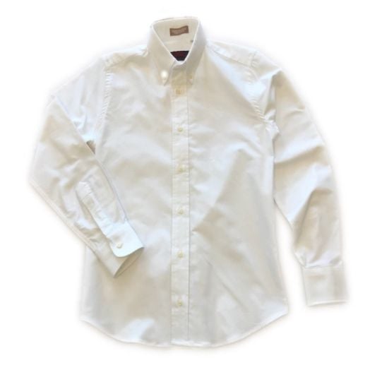 O'Connell's Women's Button Down Shirt - Heavyweight Cotton Oxford Cloth - White