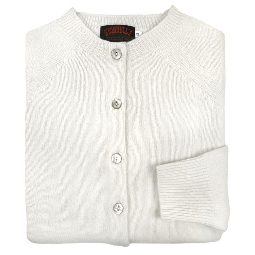 O'Connell's Women's Cashmere Merino Cardigan Sweater - Cream