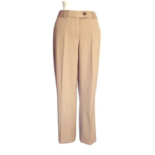 O'Connell's Women's Classic Macy Wool Gabardine Trousers - Khaki (1007CR-06NF2)