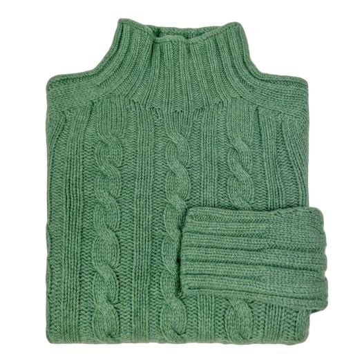 O'Connell's Women's Geelong Cable Knit Funnel Neck Sweater - Landscape