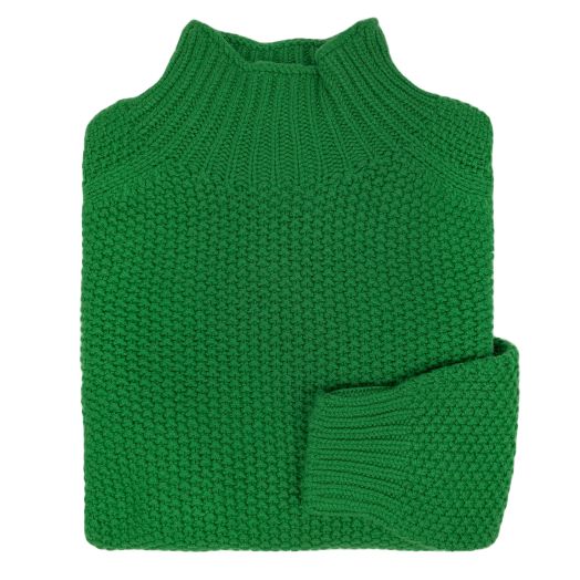 O'Connell's Women's Geelong Moss-Stitch Funnel Sweater - Pagoda