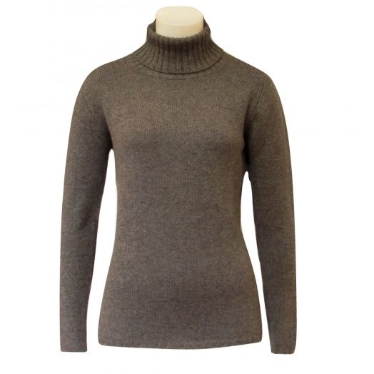 O'Connell's Women's Lamora Turtleneck Sweater - Medium Grey (Slim Fit)