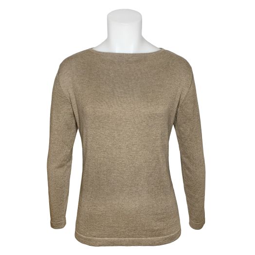 O'Connell's Women's Pima Cotton Boatneck Top - Dark Natural (3604)