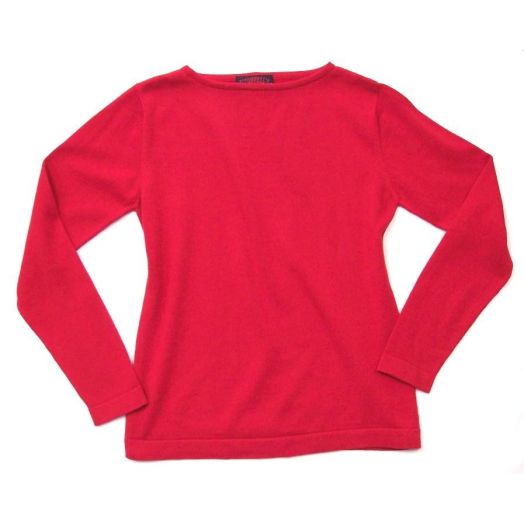 O'Connell's Women's Pima Cotton Boatneck Top - Scarlet (3604N)