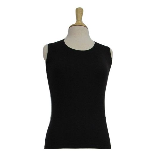 O'Connell's Women's Merino Wool Scoop Neck Shell - Mary - Black (9307)