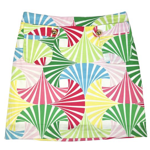 O'Connell's Women's Mini Skirt with Pockets - Tropical Fan Print - Multicolored (MBP-811)