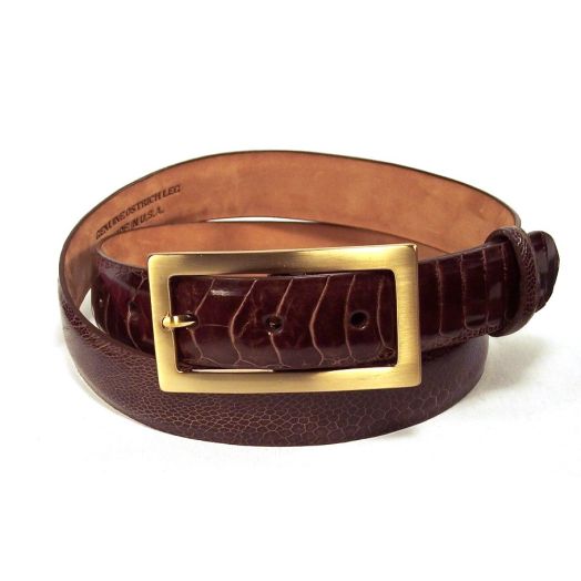 Women's Ostrich Leg Belt - Brown (118OL)
