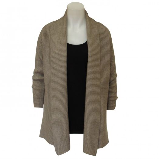 O'Connell's Women's Scottish Cashmere Ribbed Open Cardigan - Orkney (CH02978)
