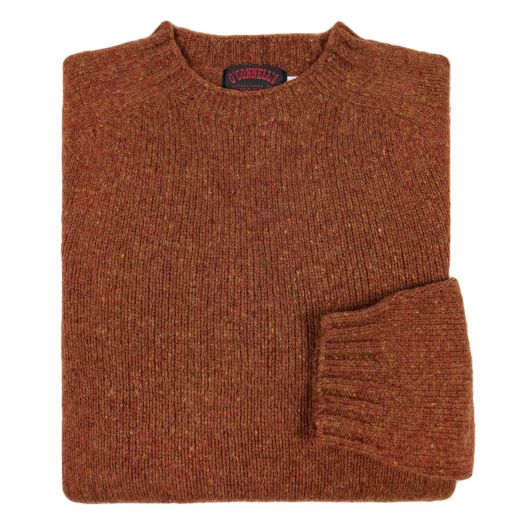 O'Connell's Womens Scottish Merino Wool Donegal Sweater - Rhum