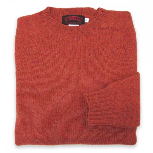 O'Connell's Womens Scottish Shetland Crewneck Sweater - Henna