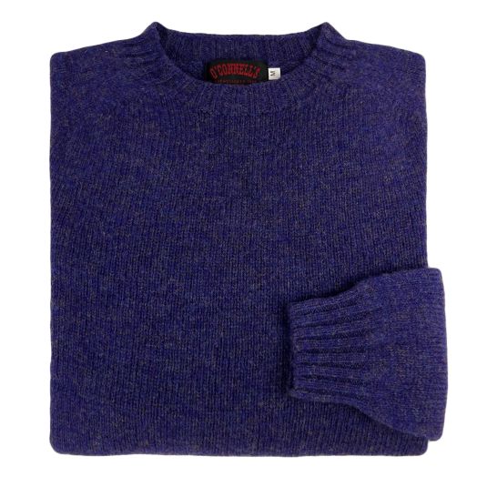 O'Connell's Womens Scottish Shetland Crewneck Sweater - Plum Purple
