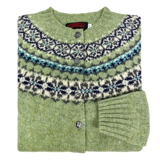 O'Connell's Womens Scottish Shetland Wool Fair Isle Yoke Cardigan Sweater - Jades Diary