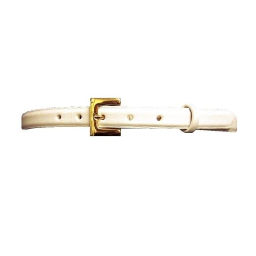 Women's Small Calfskin Belt - White (34LUS)