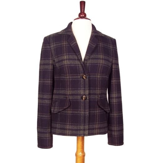 O'Connell's Women's Wool Jacket - Blair - Navy Plaid (1131SB)