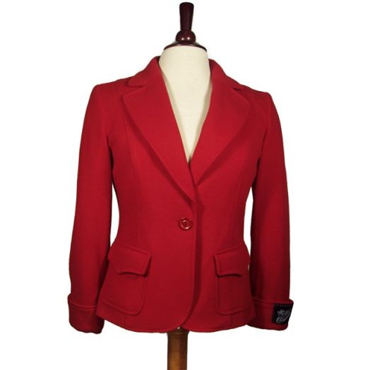 O'Connell's Women's Wool Cashmere One-Button Jacket - Red (100-5897)