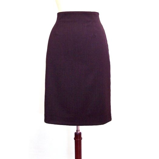 O'Connell's Women's Wool Twill Pencil Skirt - Tyra - Espresso (Charcoal Brown)