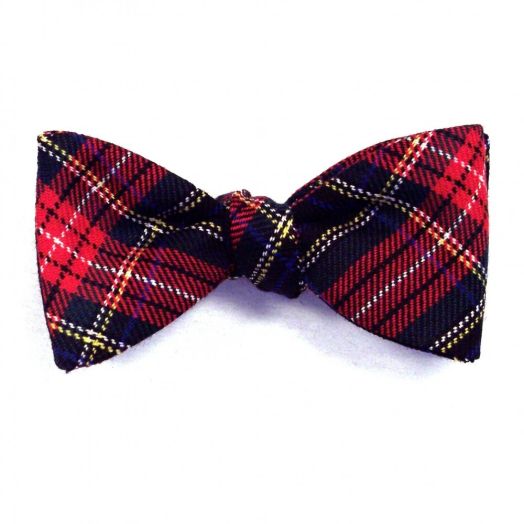 O'Connell's Wool Bow Tie - Black Stewart (67987)