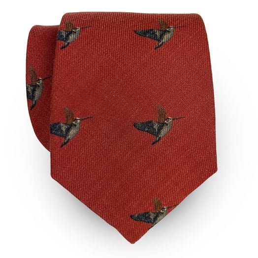 O'Connell's Wool Challis Necktie - Snipes - Chili (113484)
