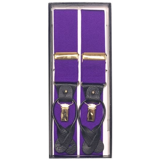 O'Connell's Woven Nylon Braces - Solid - Purple (093286)