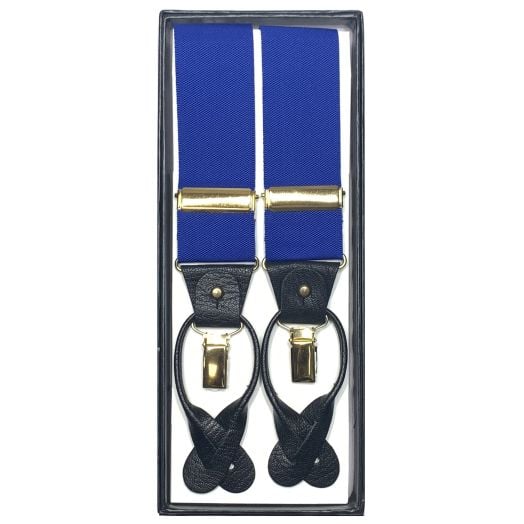 O'Connell's Woven Nylon Braces - Solid - Royal (093285)